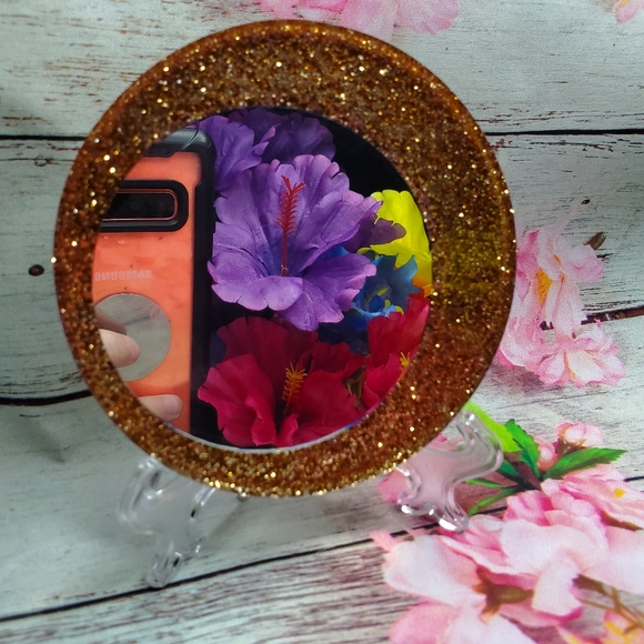 Handmade Cosmetic Pocket/Purse Mirror - Picture 4 of 4